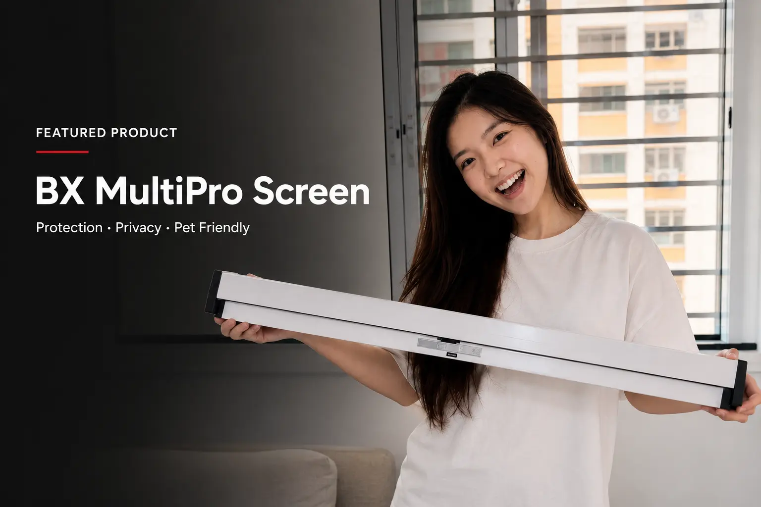 BlindXpert BX MultiPro Screen installed in a Singapore home