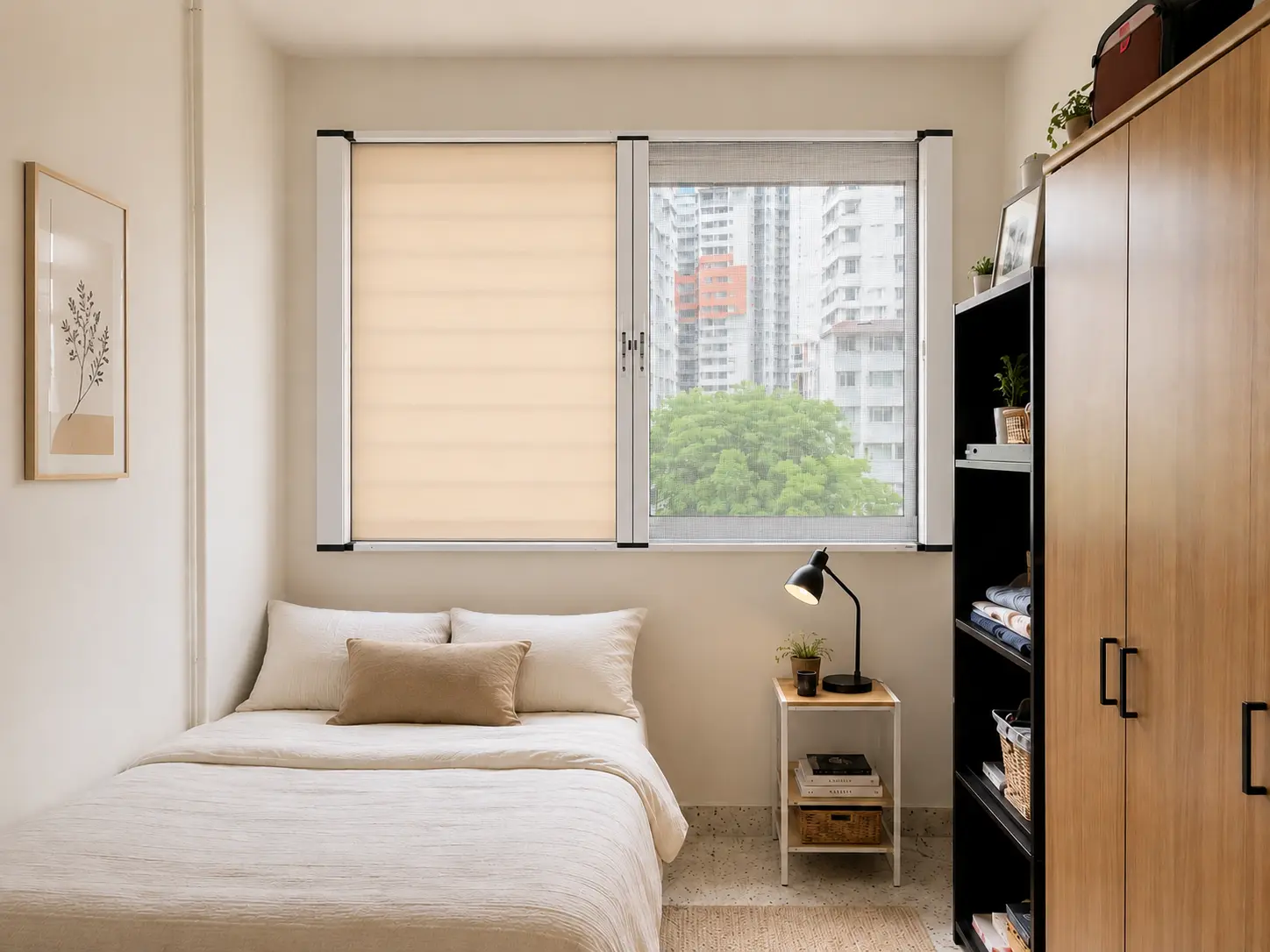 BX MultiPro screen installed in a compact Singapore bedroom