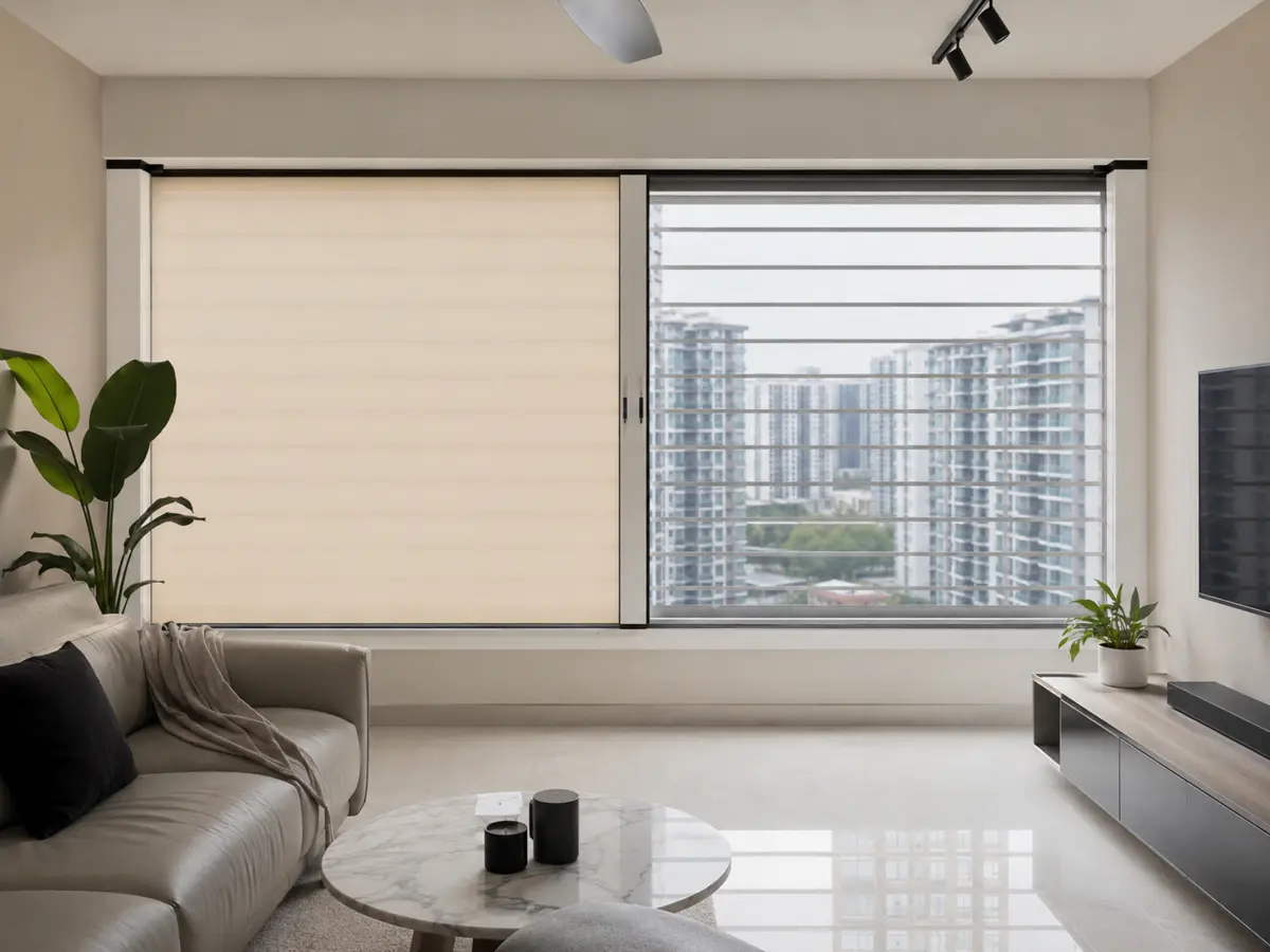 BX MultiPro privacy screen installed in a Singapore living room